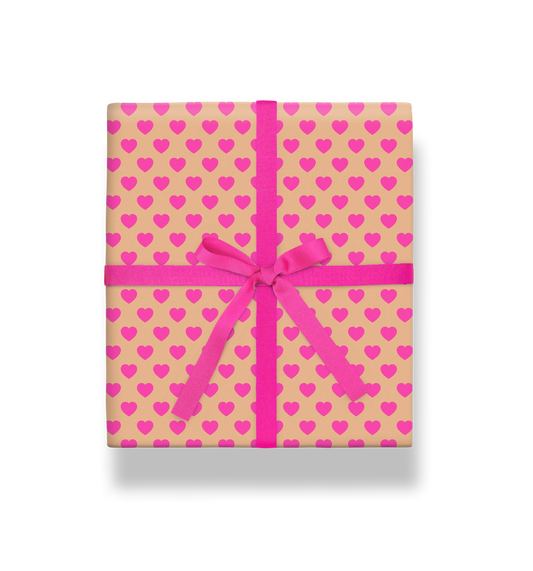 Kelly Hyatt Suki Pink Hearts Roll Wrap