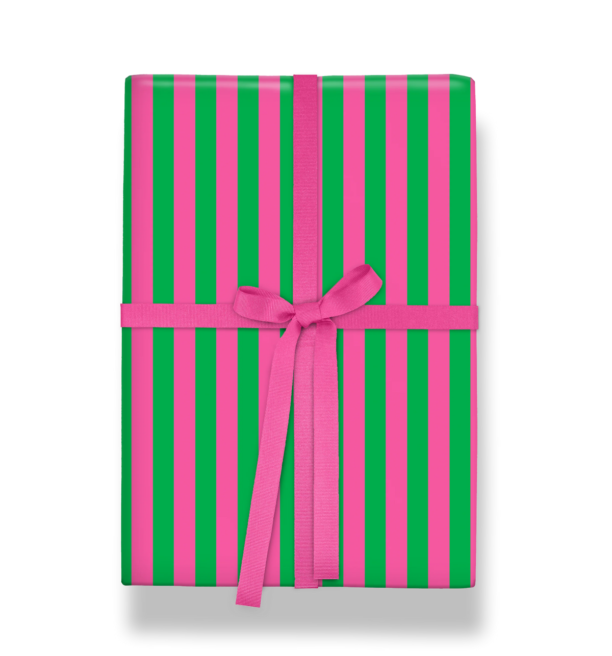 Kelly Hyatt Candy Cane Green & Pink Stripe Roll Wrap