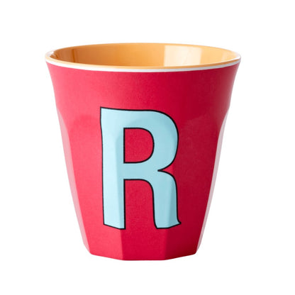 Rice Melamine Cup 250ml - Girl Plain Alphabet