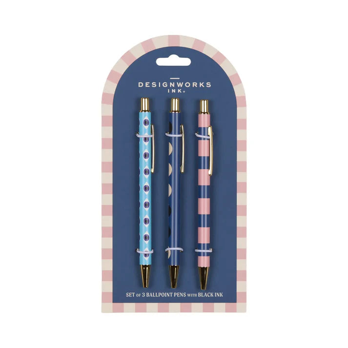 Gentlemen's Hardware A Dopo Set of 3 Pens - Eye, Moon, Stripe