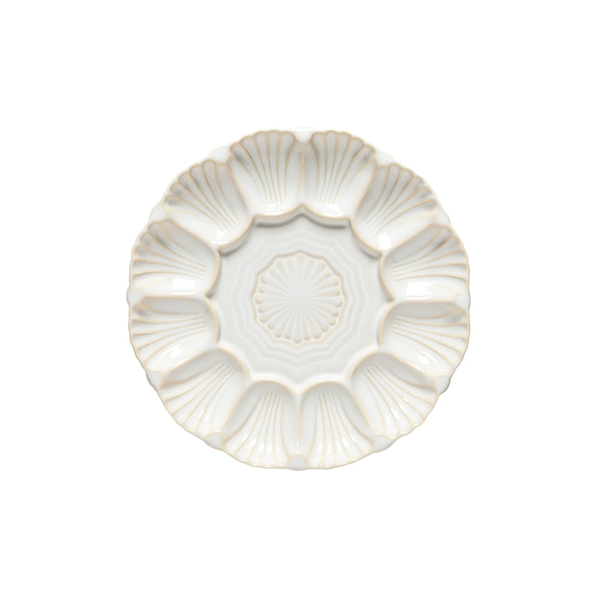 Costa Nova Cristal Aperitif Appetizer Dish 25cm in crackled grey stoneware