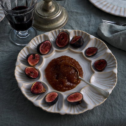 Costa Nova Cristal Aperitif Appetizer Dish 25cm, crackled glaze detail