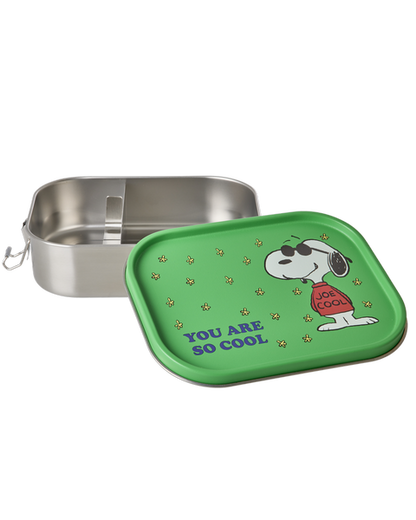 rice Snoopy print stainless steel lunch box, 1400 ml, with divider, view 2