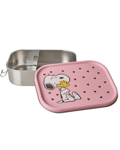 rice Snoopy print stainless steel lunch box, 1400 ml, with divider