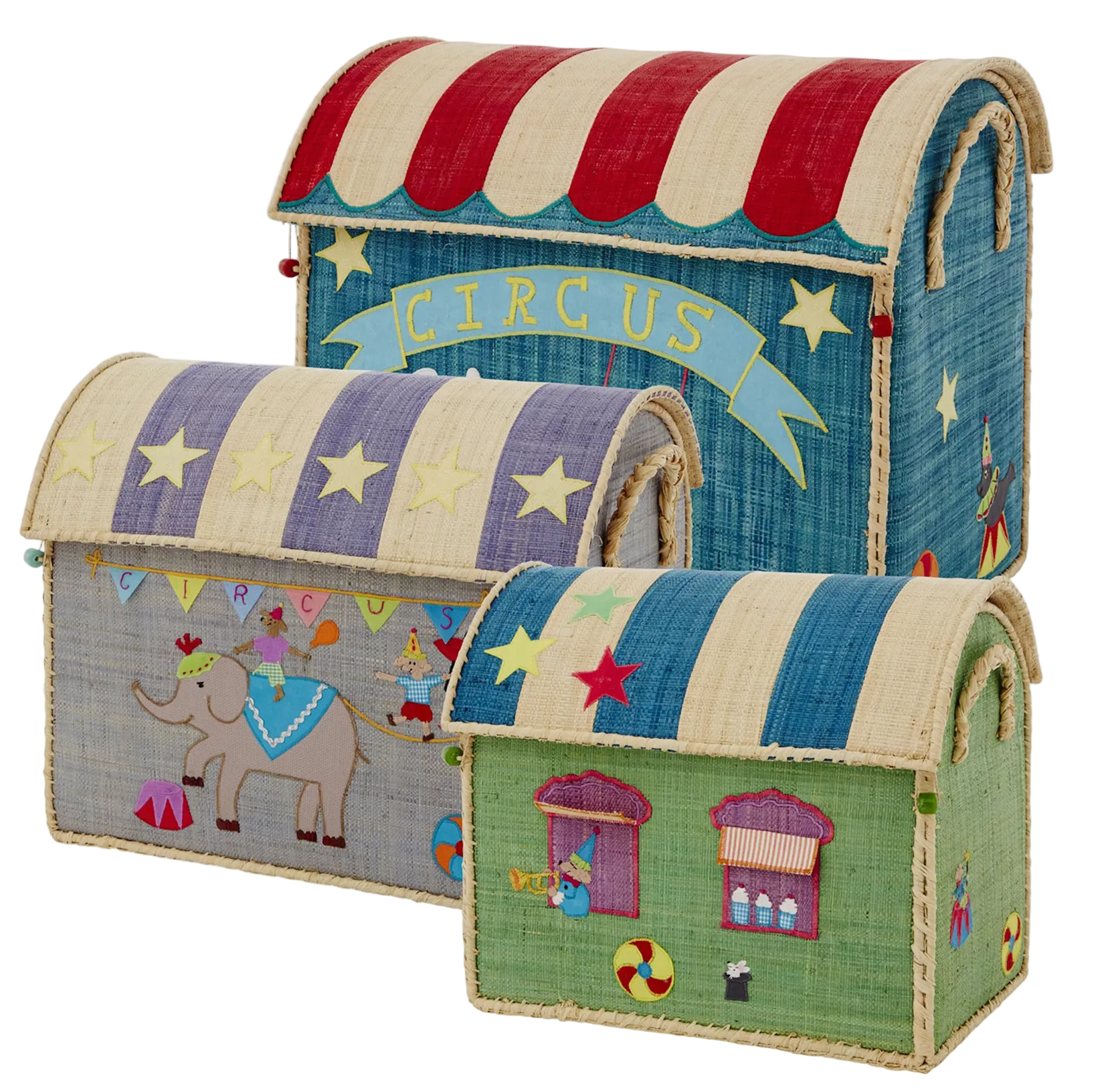 Rice Raffia Toy Baskets - Set of 3 – House of AnLi