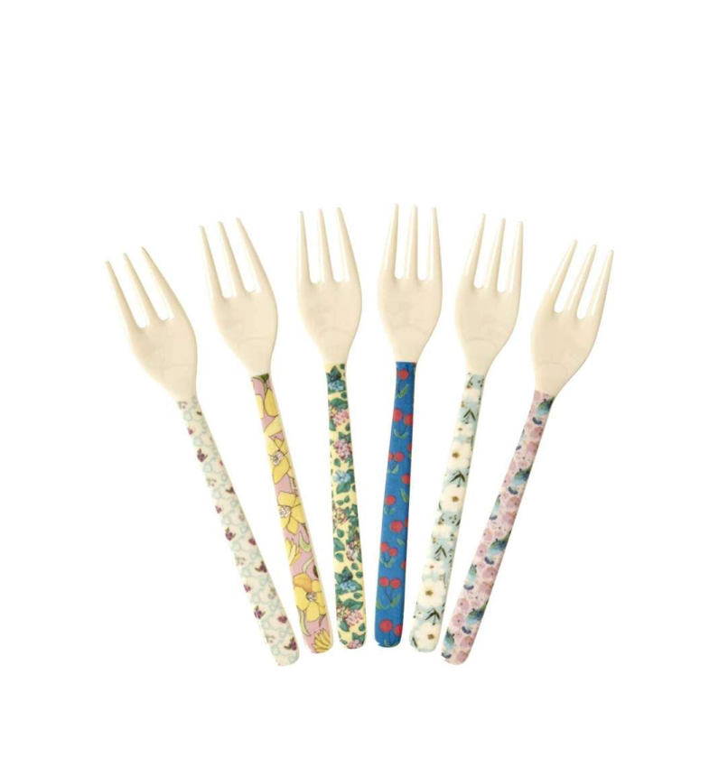 Rice Melamine Cake Fork Show Your True Colors Prints - 14.5cm - Single