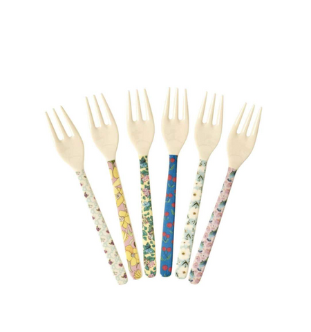 Rice Melamine Cake Fork Show Your True Colors Prints - 14.5cm - Single