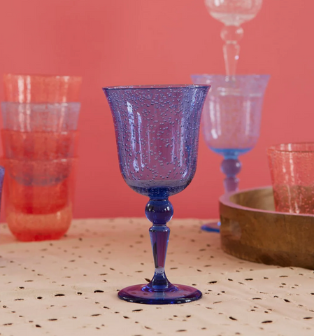 Rice Acrylic Wine Glass in Bubble Design - 360ml