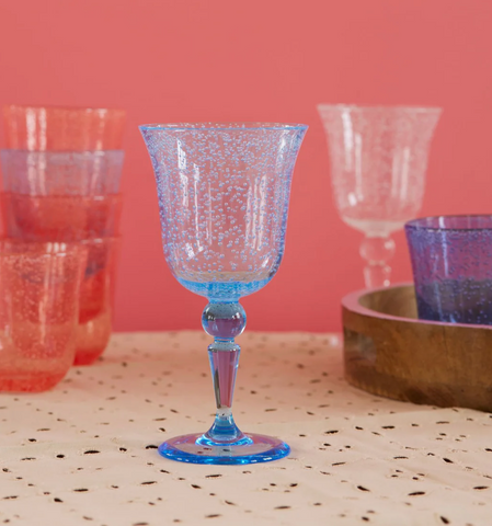 Rice Acrylic Wine Glass in Bubble Design - 360ml