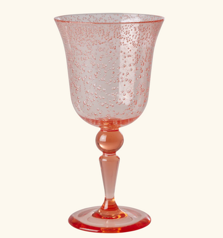 Rice Acrylic Wine Glass in Bubble Design - 360ml