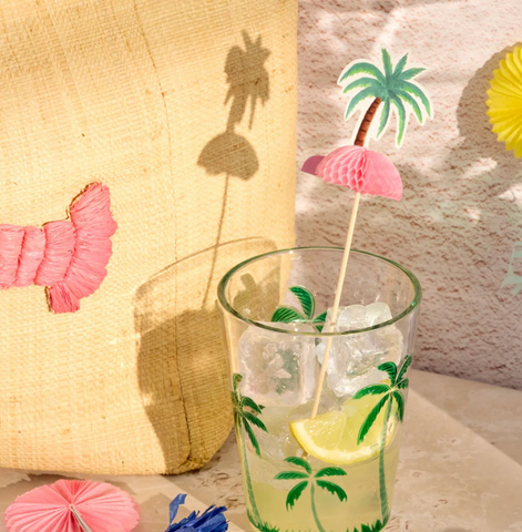 Rice Party Picks in Palm Tree Shape - 8 Pcs