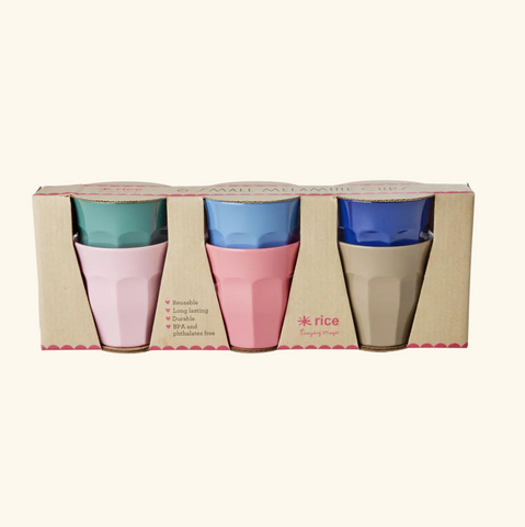 Rice Melamine Cup in 'A New York Minute' Colors - 160ml - 6 pack
