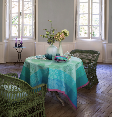 Le Jacquard Francais Parfums De Bagatelle Hydrangea Tableclothes - 175cmx175cm