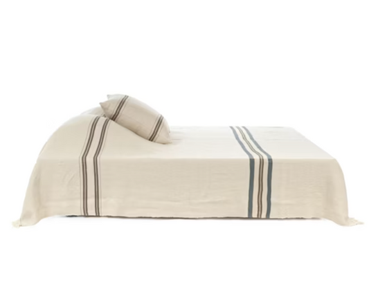 Libeco Vourkari Coverlet 280cmx240cm Stripe Made In Belgium