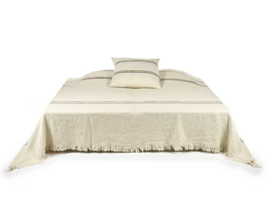 Libeco Auburn Coverlet 280cmx240cm Stripe Made in Belgium