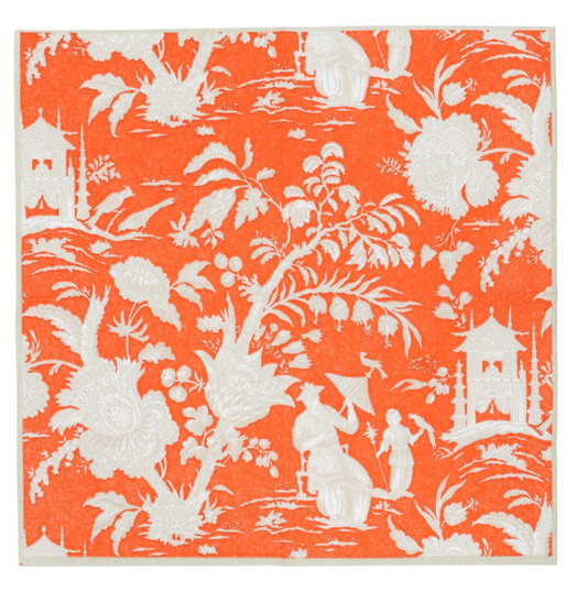 Caspari Silk Road Mandarin Napkins, Guest Towel