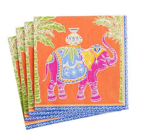 Caspari Royal Elephant Paper Cocktail Napkins