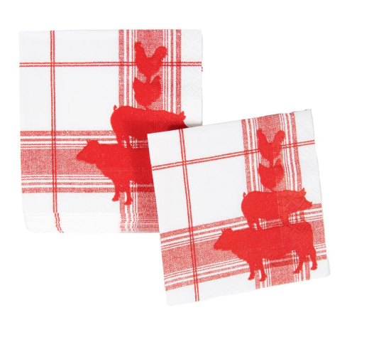 Caspari Red Barn Napkins