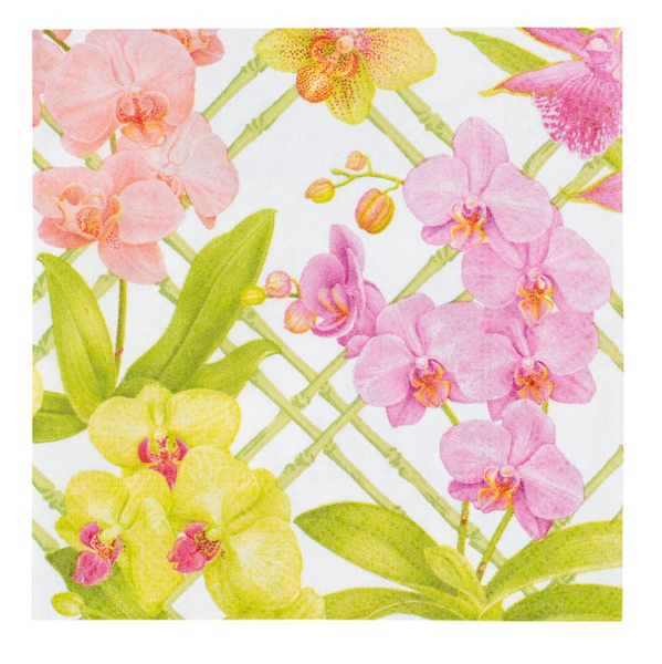Caspari Orchid Conservatory Napkins