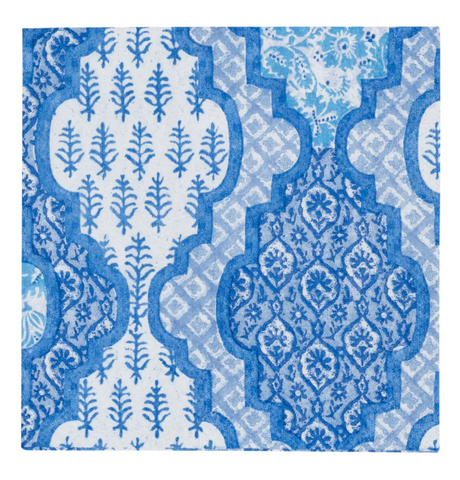 Caspari Provencale Cotton Blue Napkins