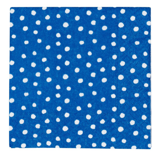 Caspari Small Dots Royal Blue Napkins