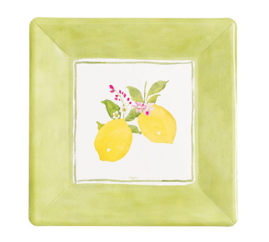 Caspari Limoncello Square Plates