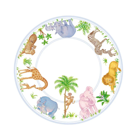 Caspari Safari Baby Salad & Dessert Plates, salad and dessert party plates by Caspari