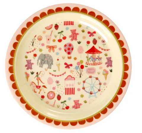 Rice Fun Fair Melamine Kids Lunch Plate