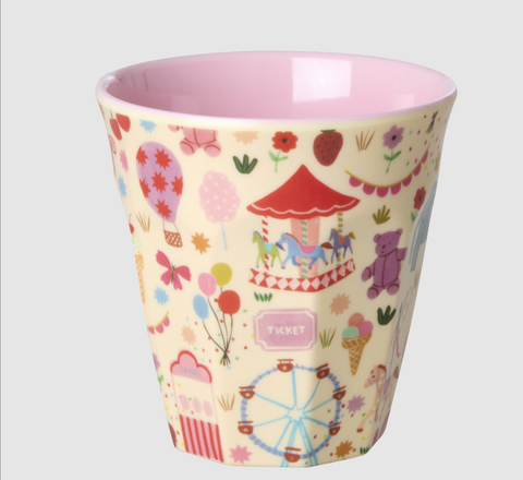 Rice Melamine Cup with Fun Fair Print - 250ml