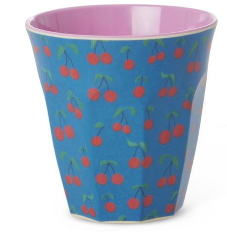 Rice Melamine Cup With Cherry Love Print