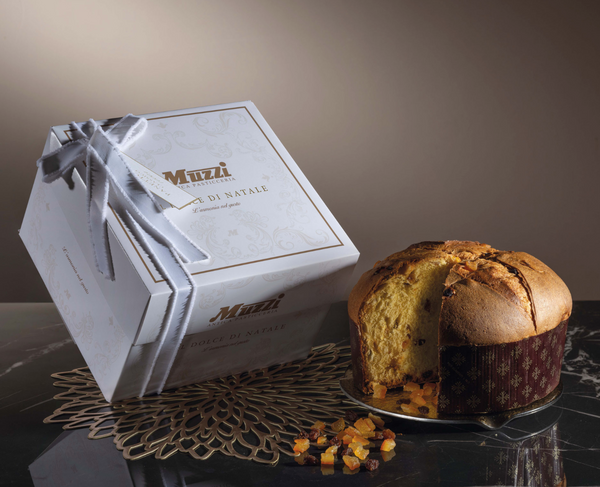Panettone Muzzi Classico Christmas Cake White Box 1KG