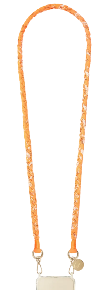 La Coque Francaise Della Braided Phone Cord Orange 120CM