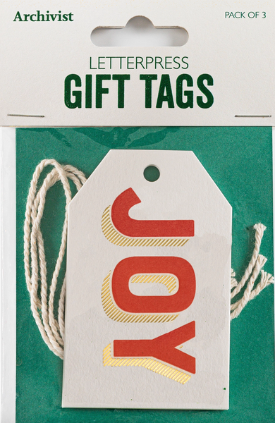 Archivist Joy Gift Tag - Pack of 3 Pcs