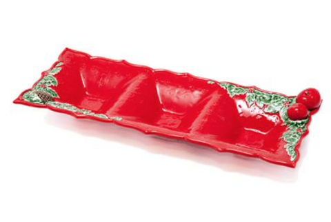 Bordallo Christmas Garland Appetizers Tray