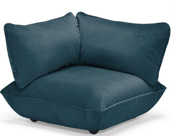 Fatboy Sumo Corner Seat Velvet Recycled Petrol