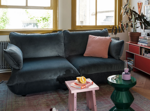 Fatboy Sumo Seat Velvet Recycled petrol