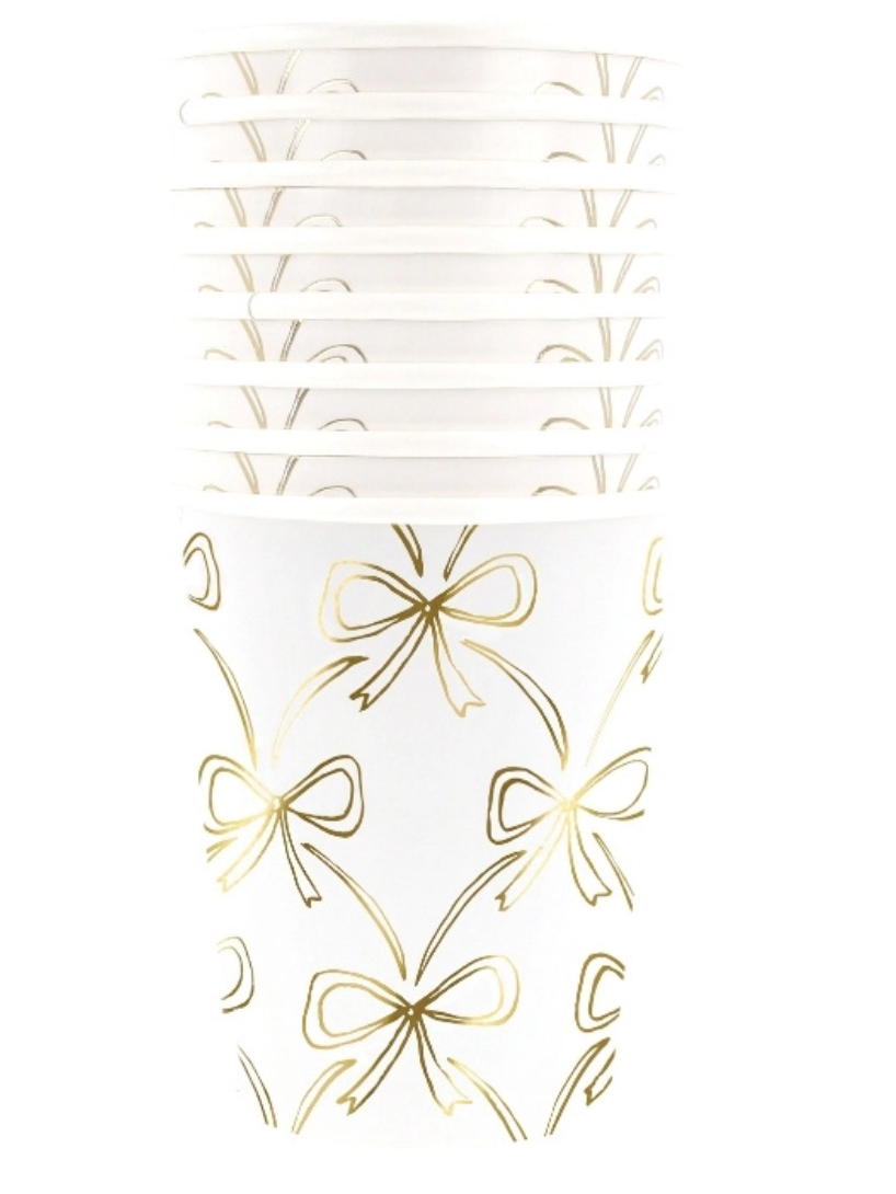 Meri Meri Gold Bow Cups 260ml, view 2