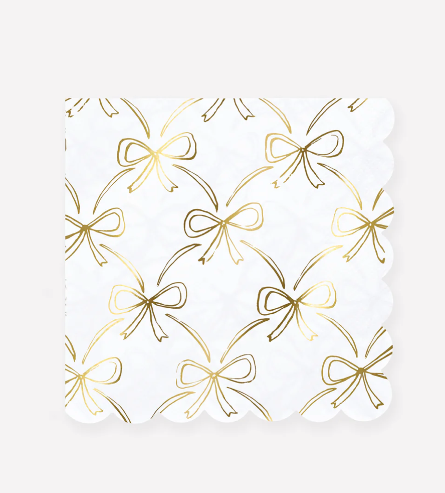 Meri Meri Gold Bow Small Napkins