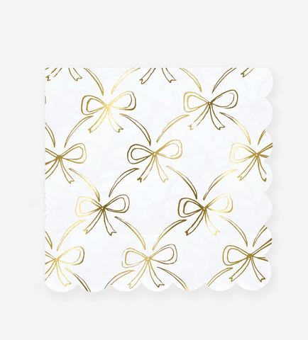 Meri Meri Gold Bow Small Napkins