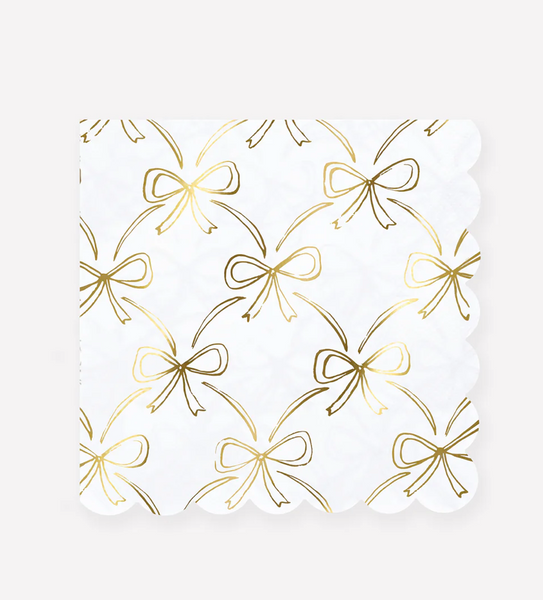 Meri Meri Gold Bow Small Napkins