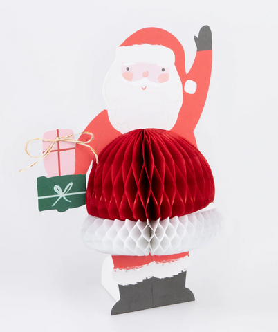 Meri Meri Honeycomb Santa Stand Up Card