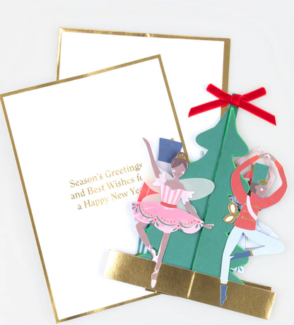 Meri Meri Nutcracker Ballet 3D Christmas Card with honeycomb tree