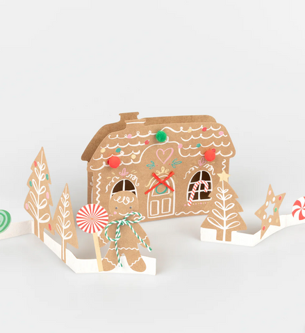Meri Meri Pop-Up Gingerbread Scene Card