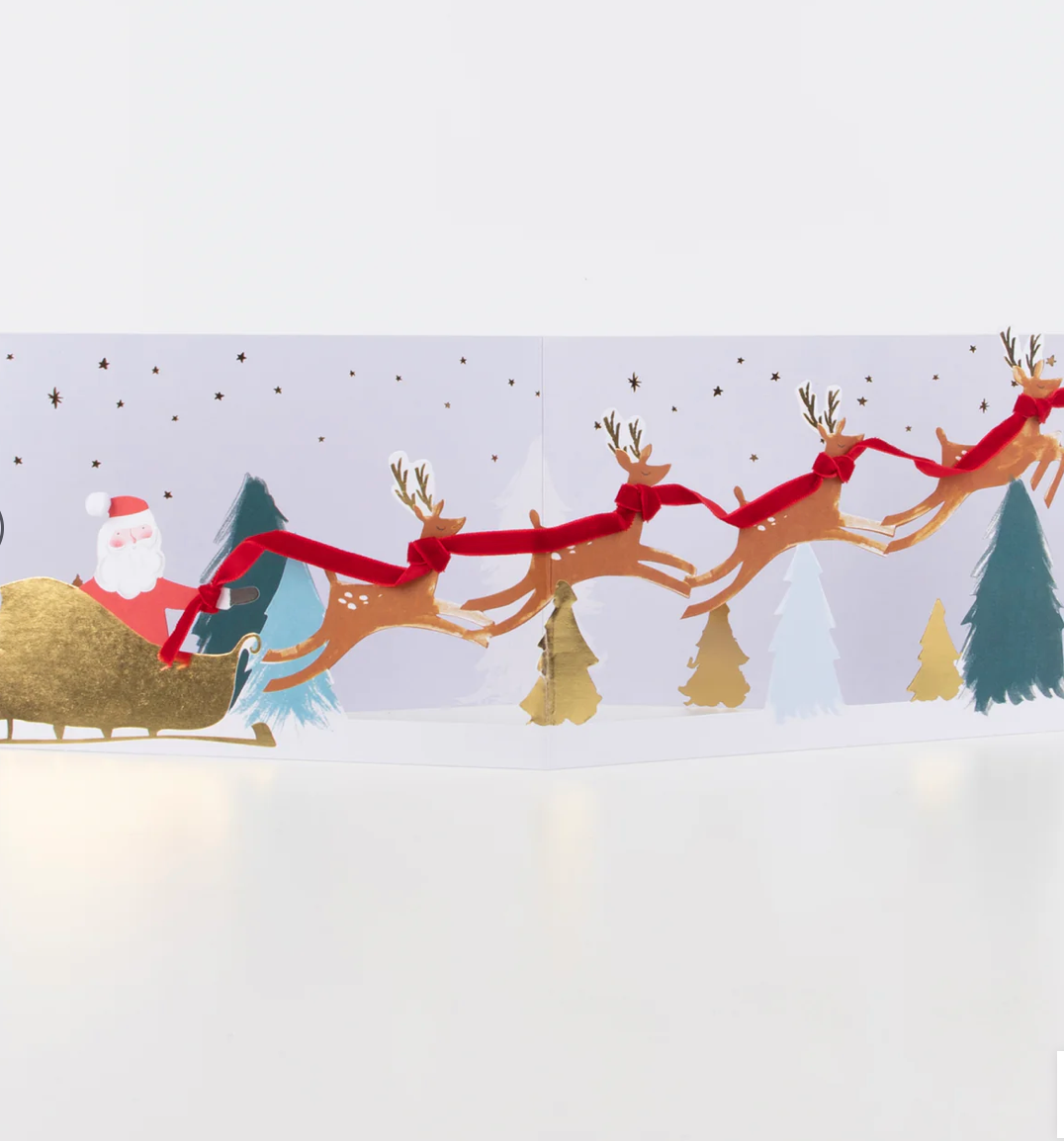 Meri Meri Santa's Sleigh 3D Scene Card, view 2