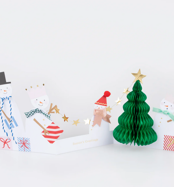 Meri Meri Snowman Family Concertina Christmas Card