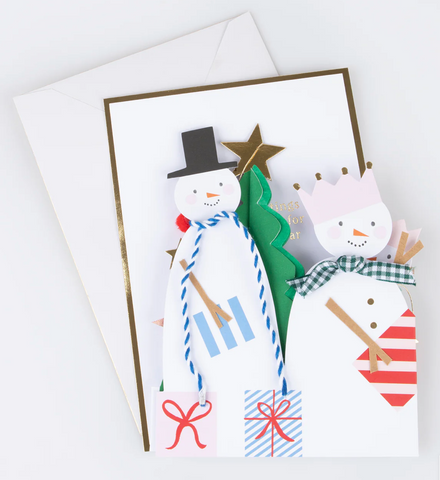 Meri Meri Snowman Family Concertina Christmas Card
