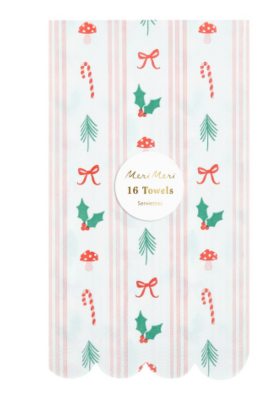 Meri Meri Festive Icon Stripes Guest Towels