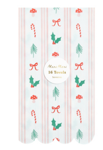 Meri Meri Festive Icon Stripes Guest Towels