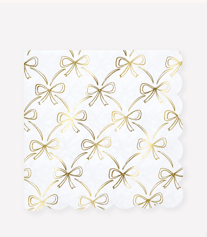 Meri Meri Gold Bow Large Napkins