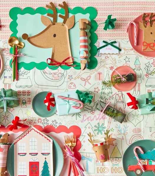 Meri Meri Reindeer With Raffia Bow Plates